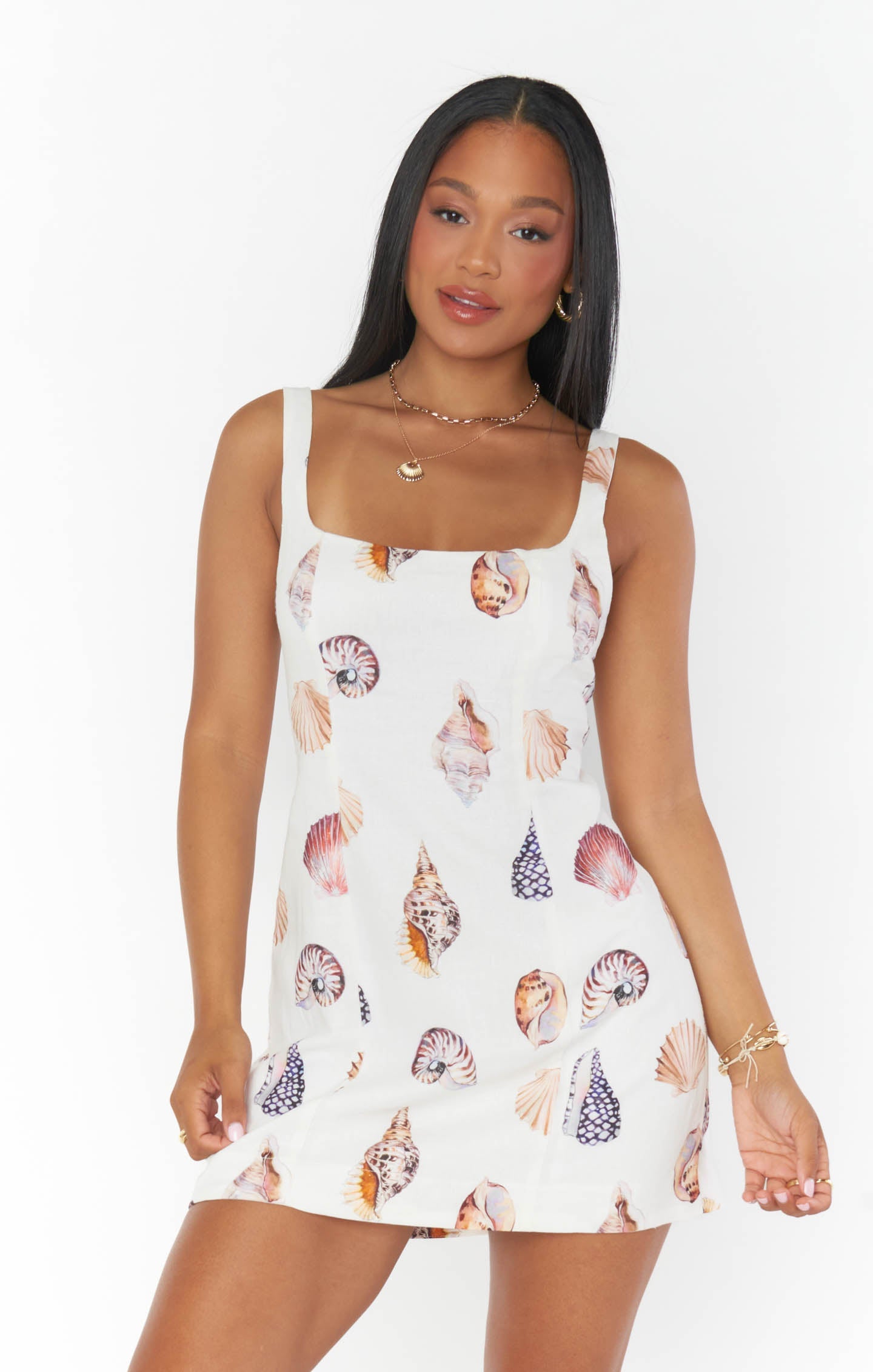 Steph Mini Dress ~ Shell Linen