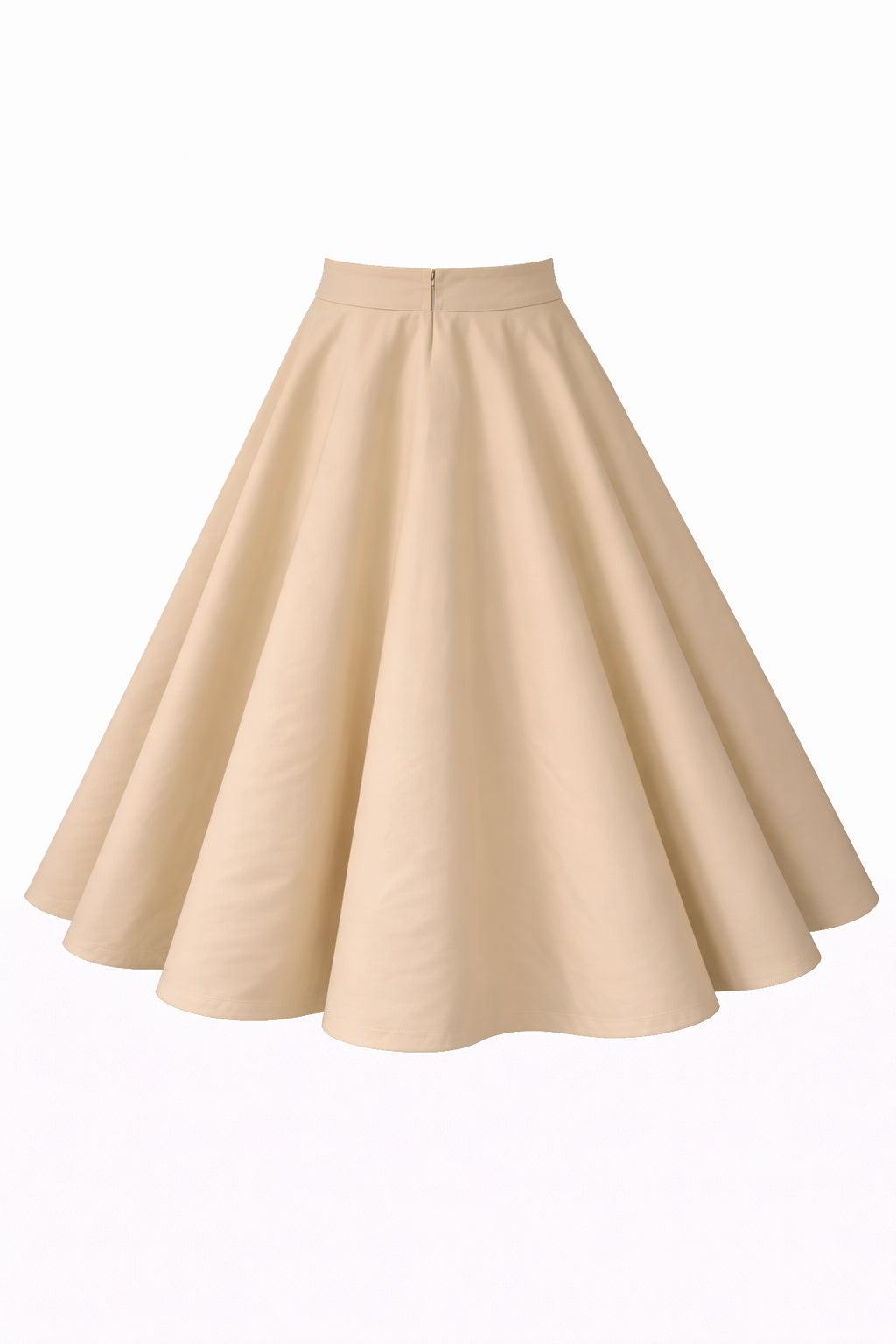 Maisie Cream Full Circle Midi Skirt