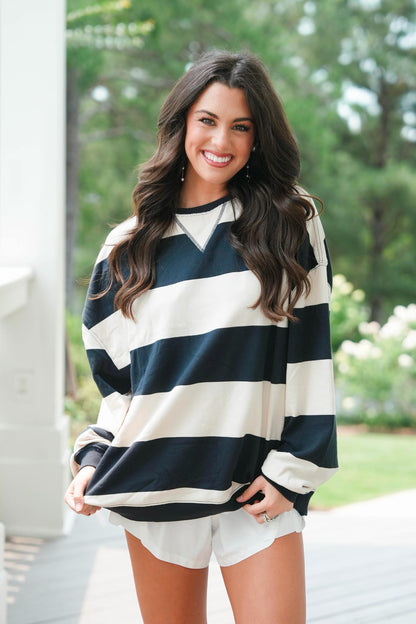 Free People Classic Stripe Crew Wide
