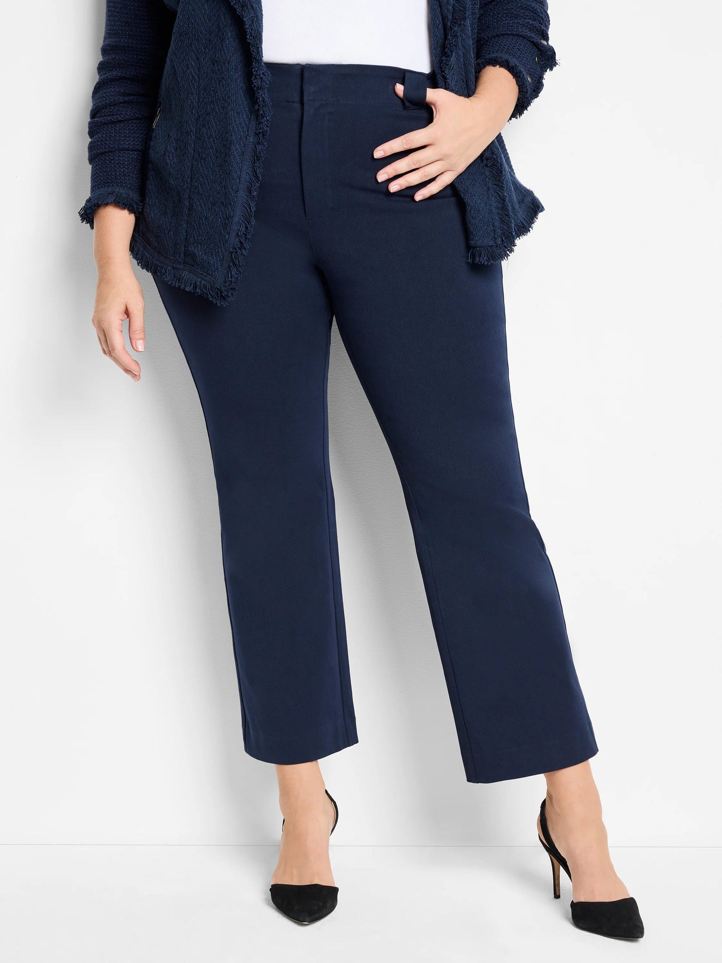 Plaza Demi Boot Cotton Bi-Stretch Ankle Pant