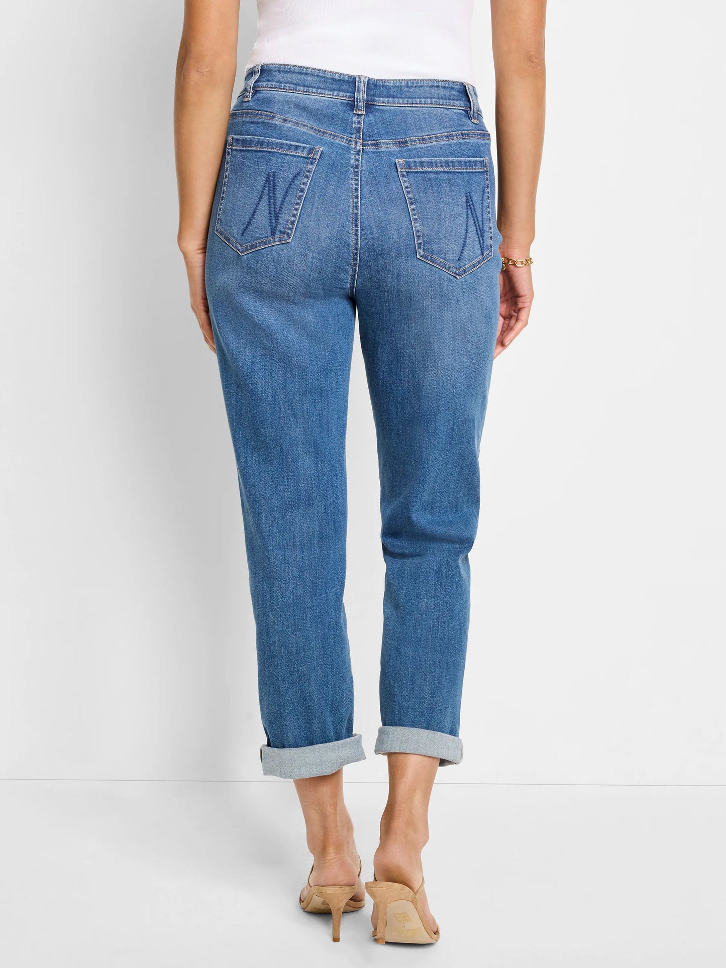 Mid Rise Girlfriend Jeans