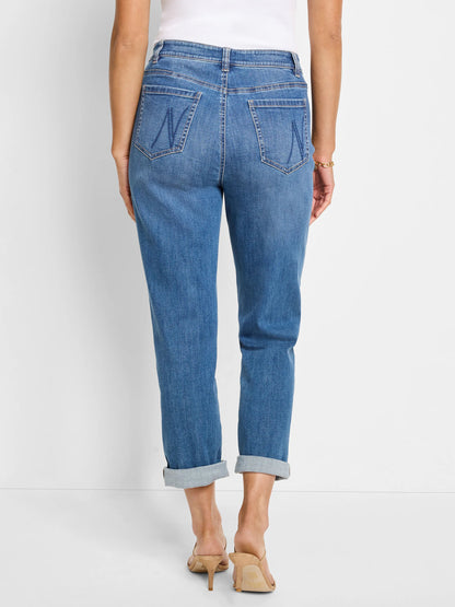 Mid Rise Girlfriend Jeans