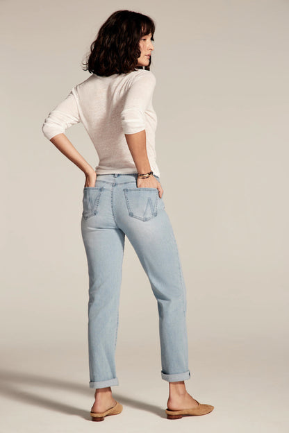 Mid Rise Girlfriend Jeans