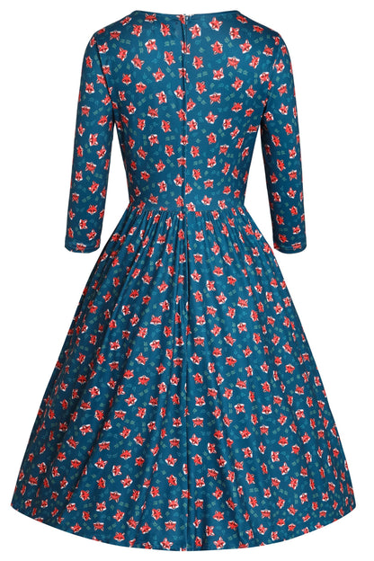 Billie Blue Fox Long Sleeved Dress