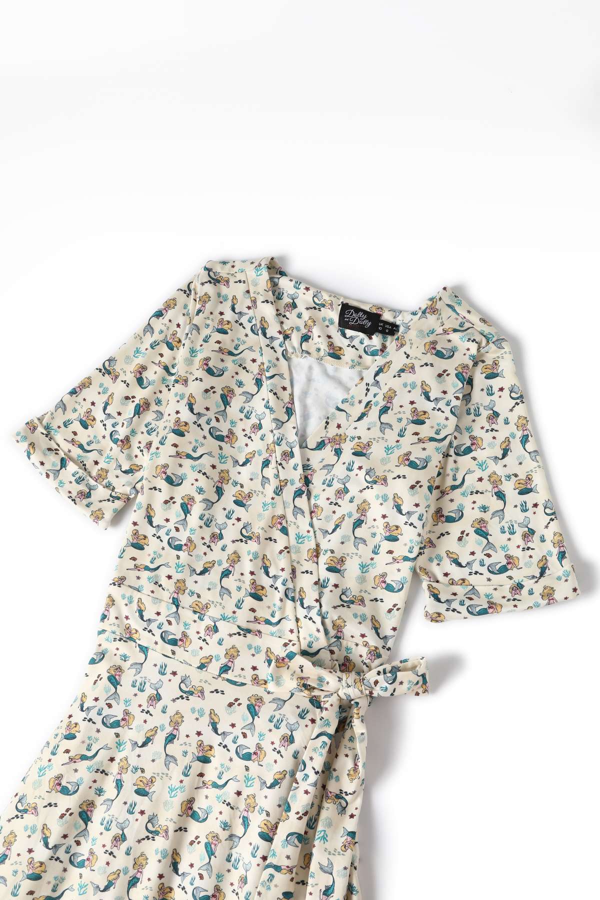 Matilda Mermaid Wrap Dress In Ivory