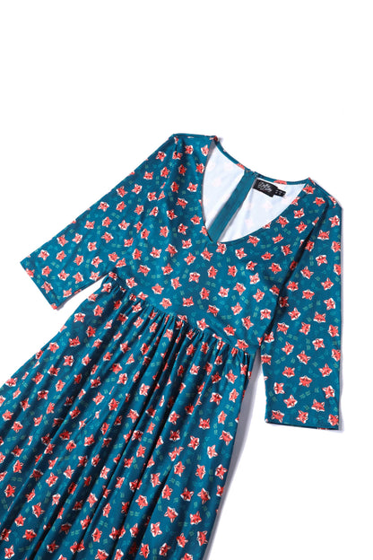 Billie Blue Fox Long Sleeved Dress