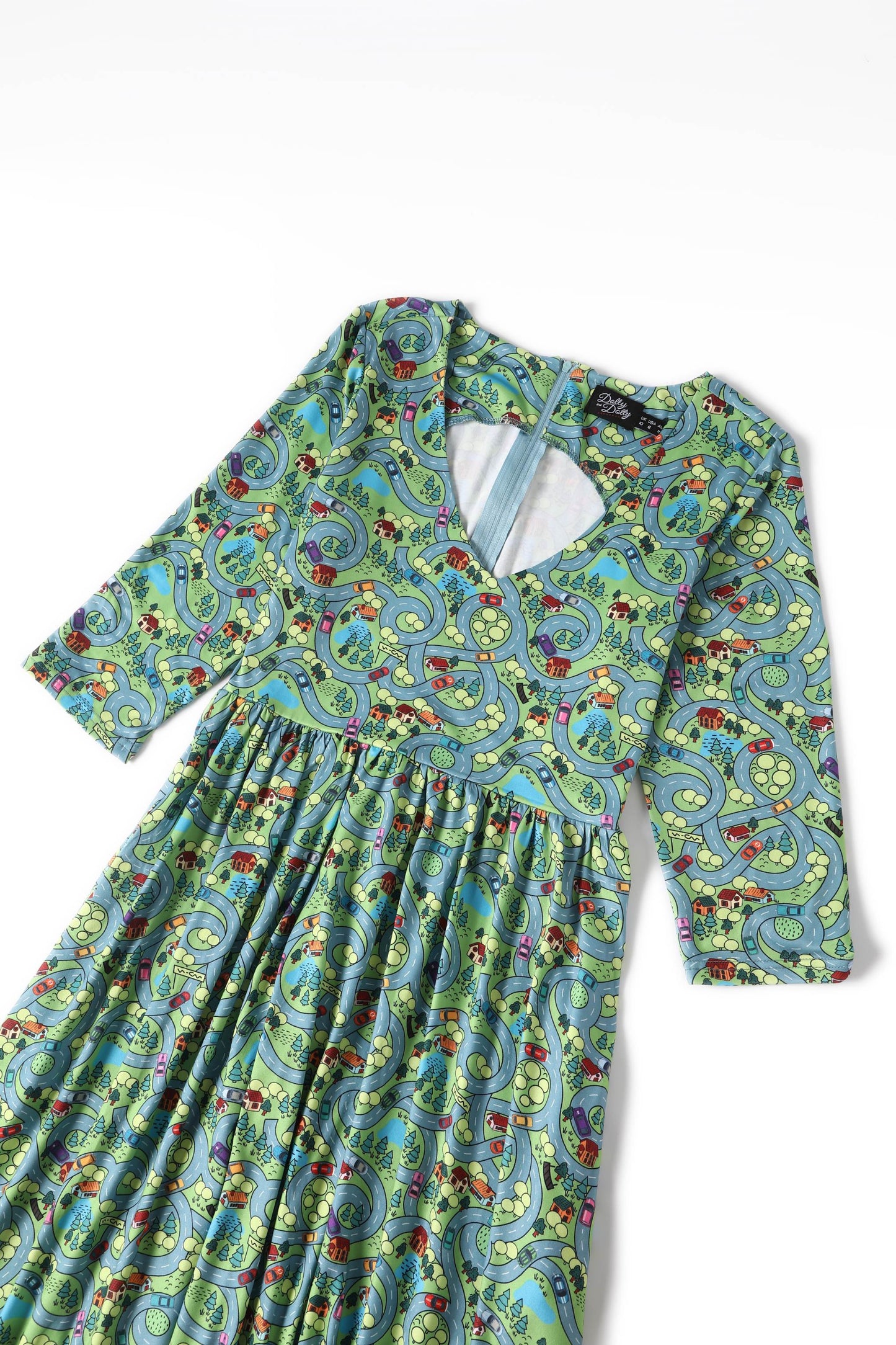 Billie Car Race Track Long Sleeved Dress