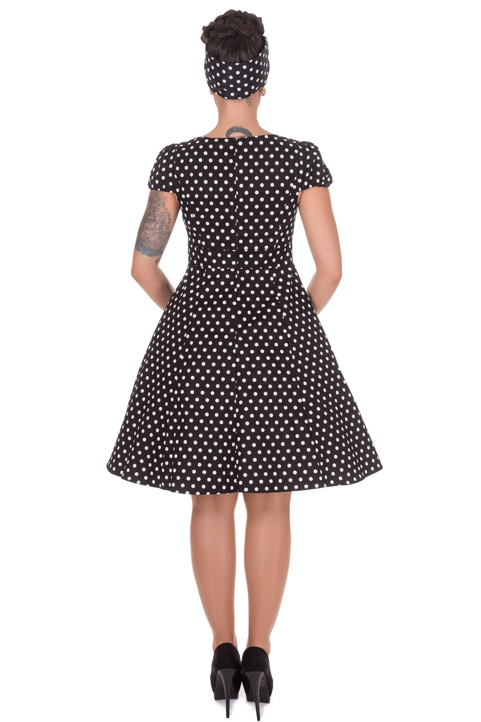 Claudia Flirty Fifties Style Dress in Black