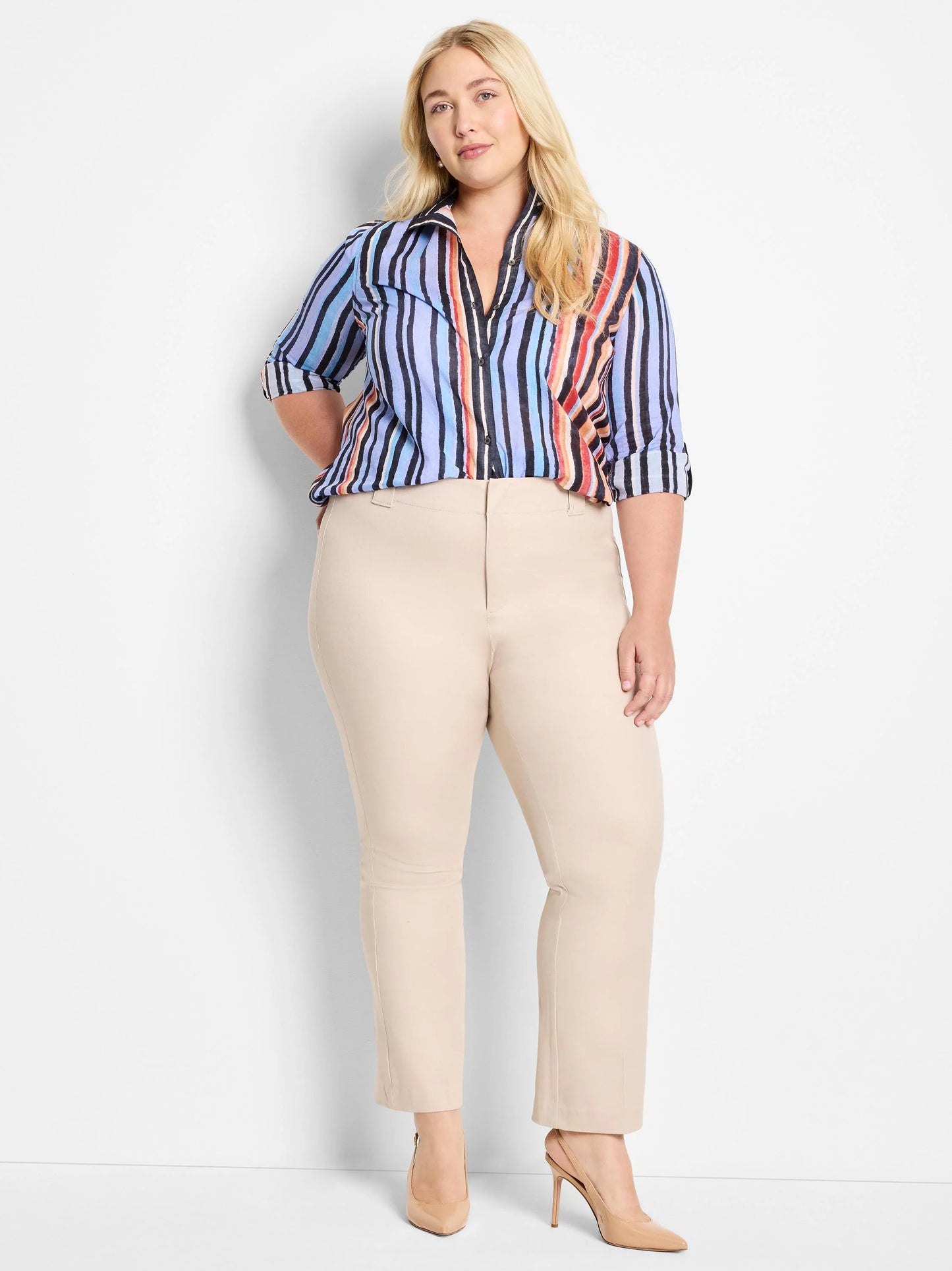 Plaza Demi Boot Cotton Bi-Stretch Ankle Pant