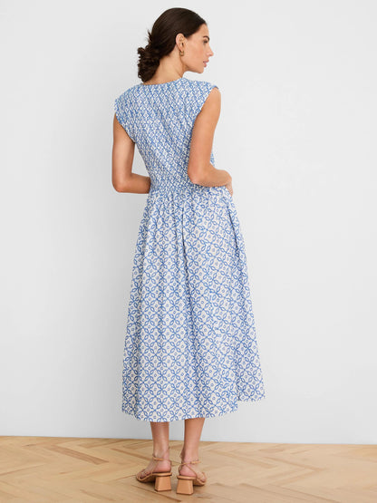 Embroidered Tile Amelia Dress