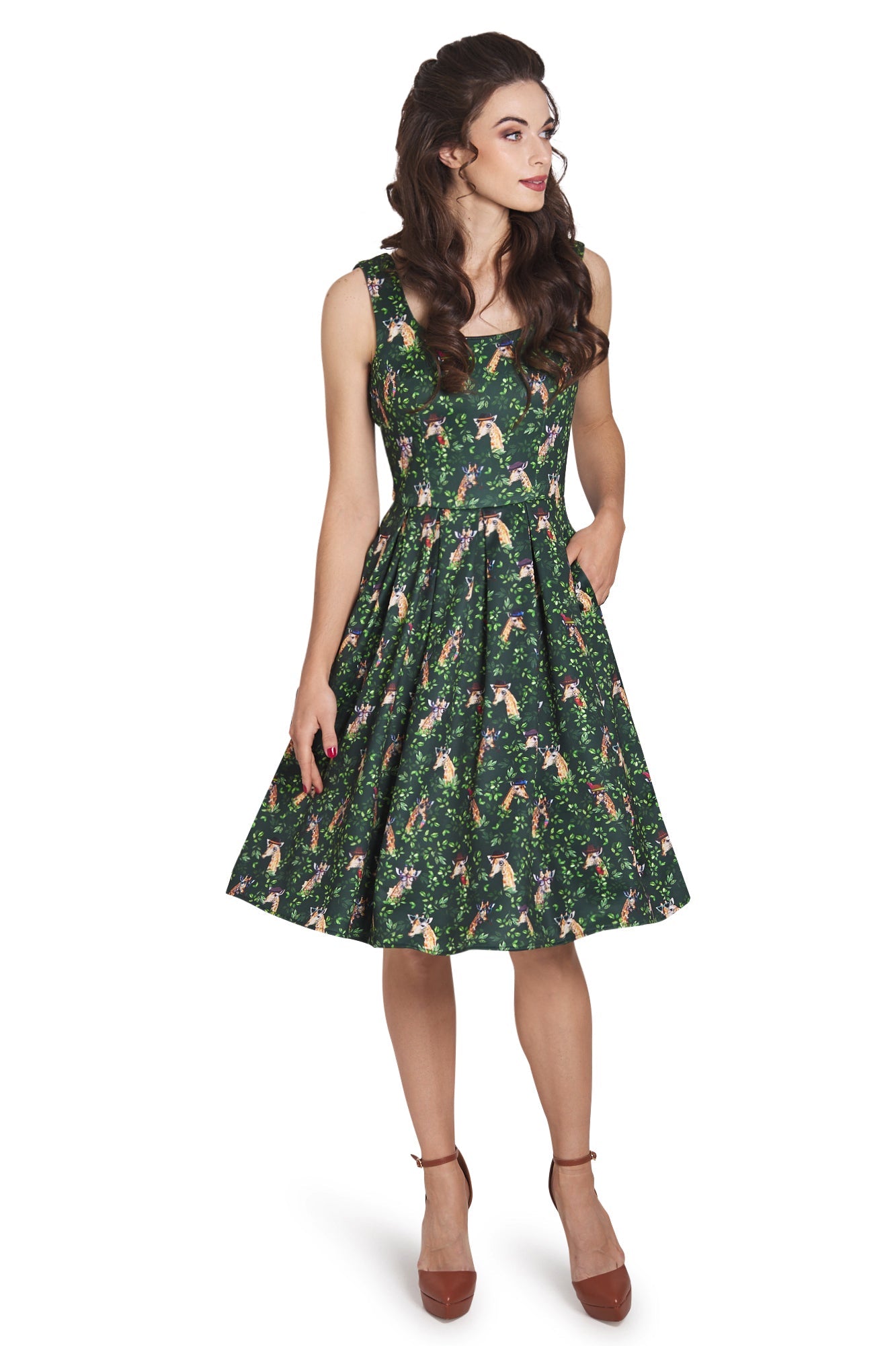 Amanda Green Giraffe Swing Dress