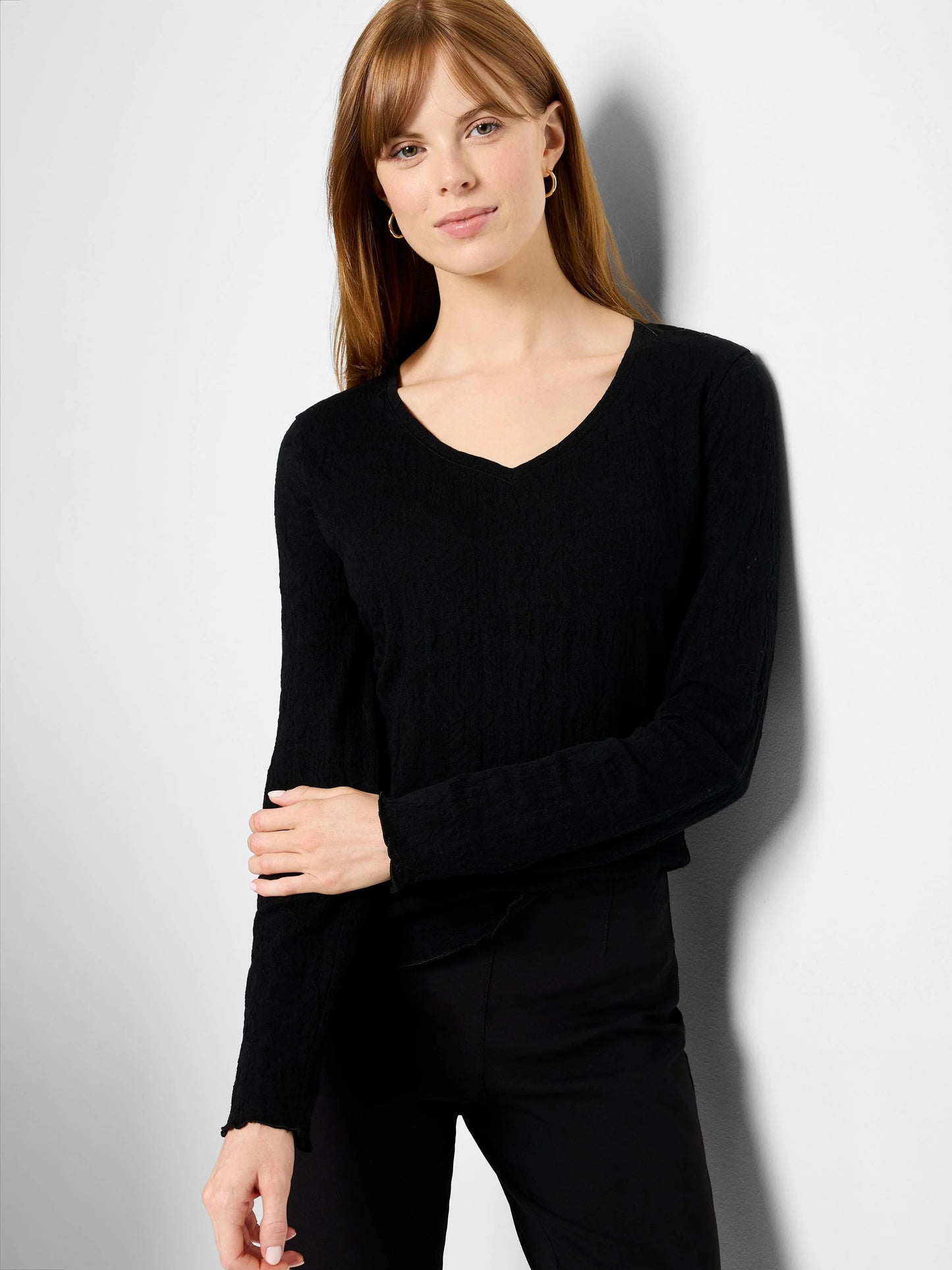 NZT Lace Knit V-Neck T-Shirt