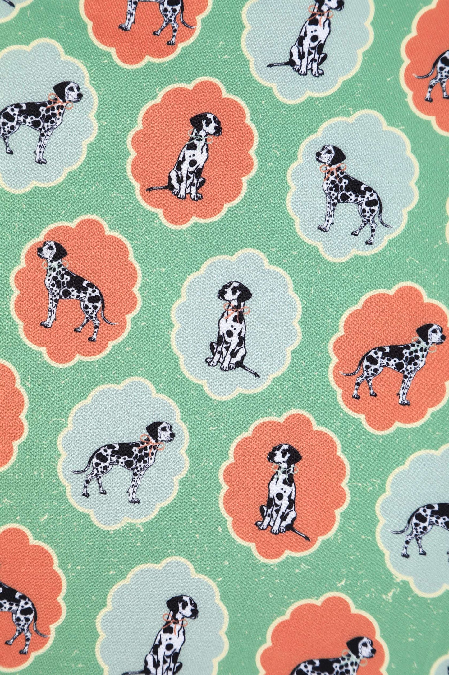 Amanda Dalmatian Flared Dress In Green