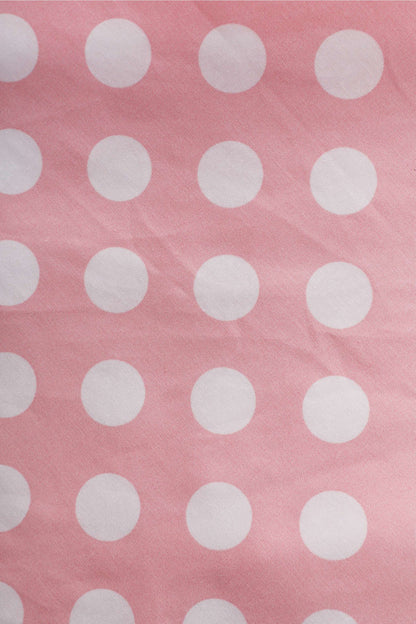 Mollie Light Pink Polka Dot Full Circle Shirt Dress