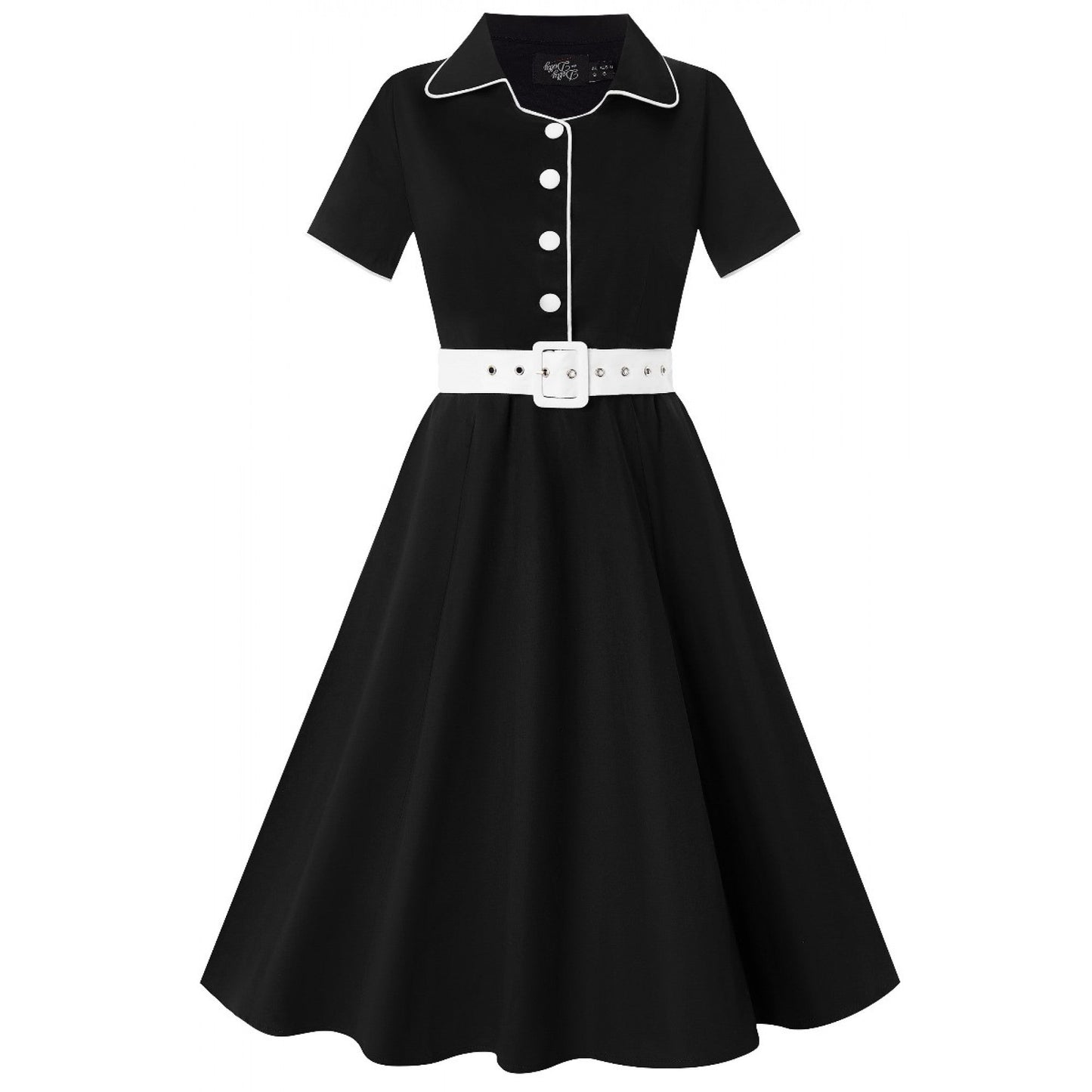 Penelope Retro Diner Black Shirt Dress