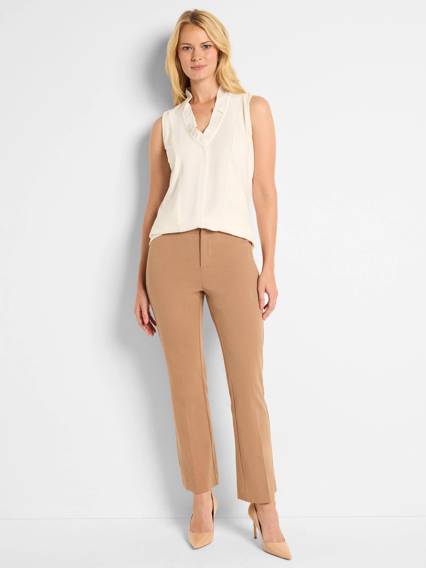 Plaza Demi Boot Cotton Bi-Stretch Ankle Pant