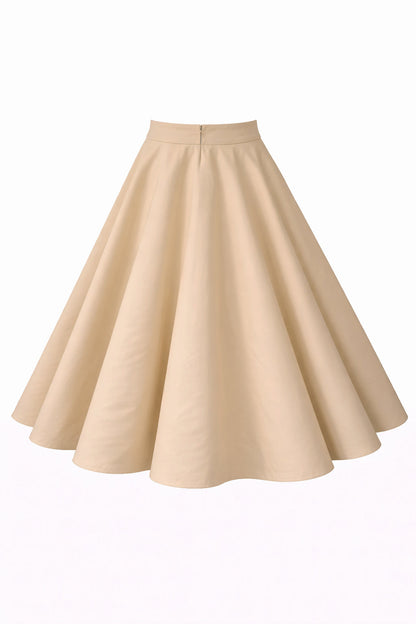 Maisie Cream Full Circle Midi Skirt
