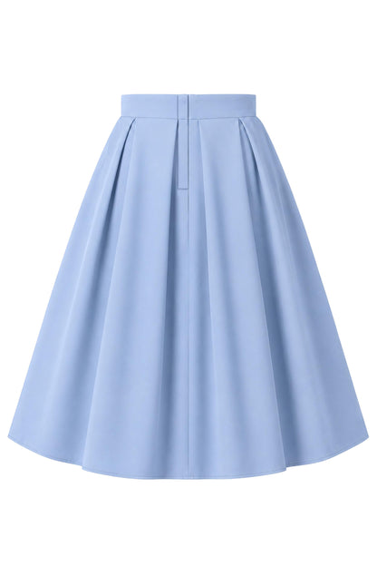 Aisley Powder Blue Pleated Skirt