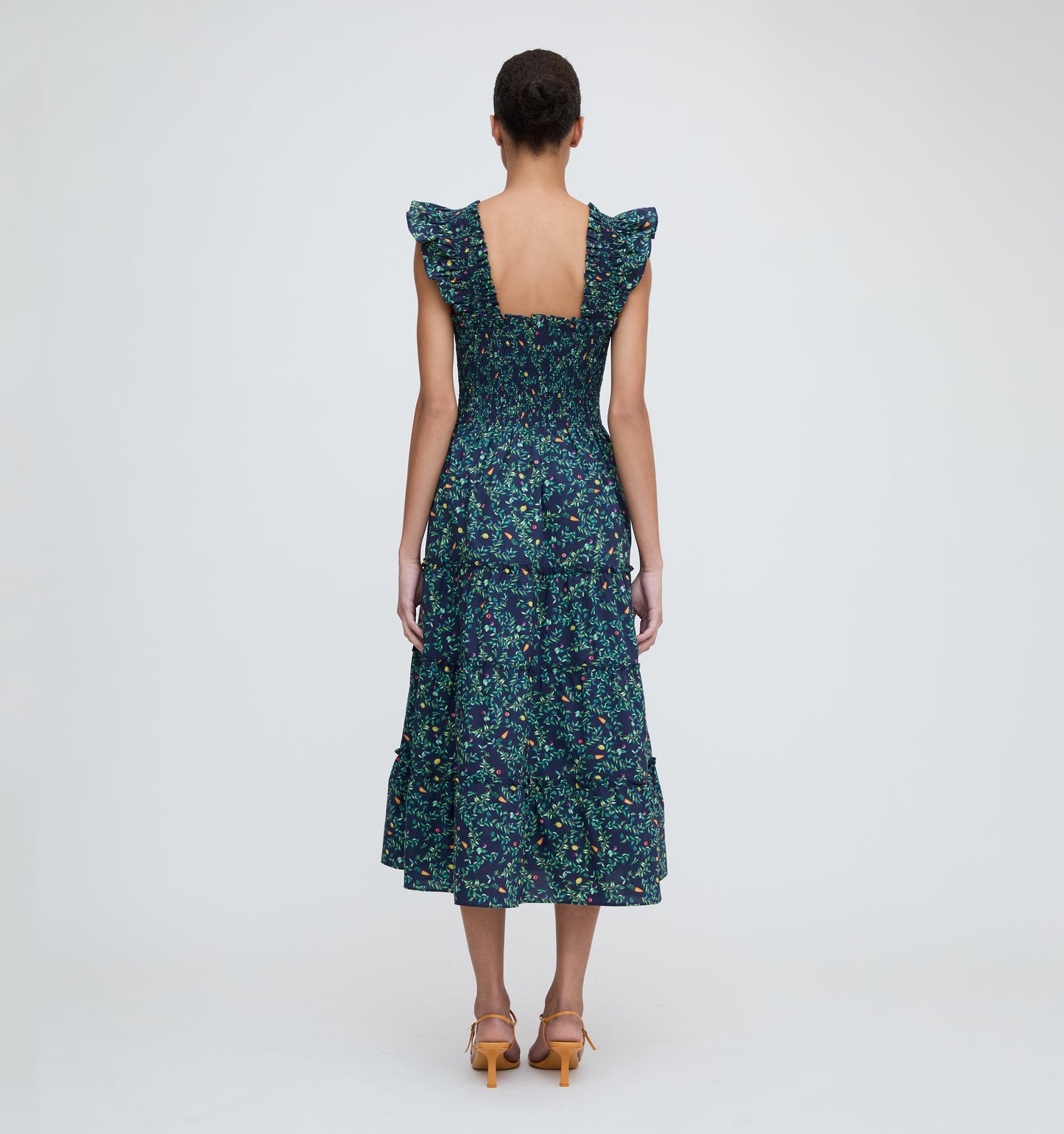 The Ellie Nap Dress - Midnight Garden Poplin