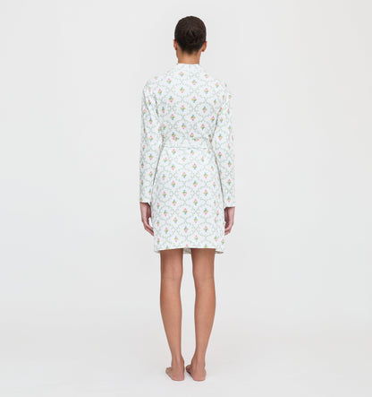 The Ivory Robe - Pastel Trellis