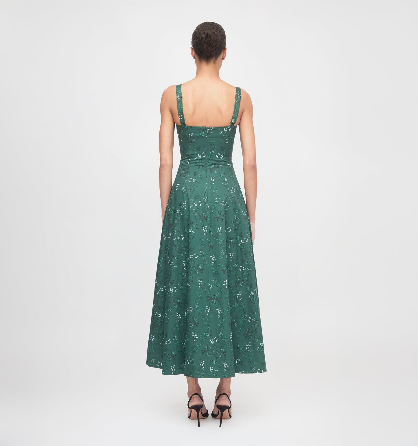 The Jude Dress - Green Scallop Bow Chintz