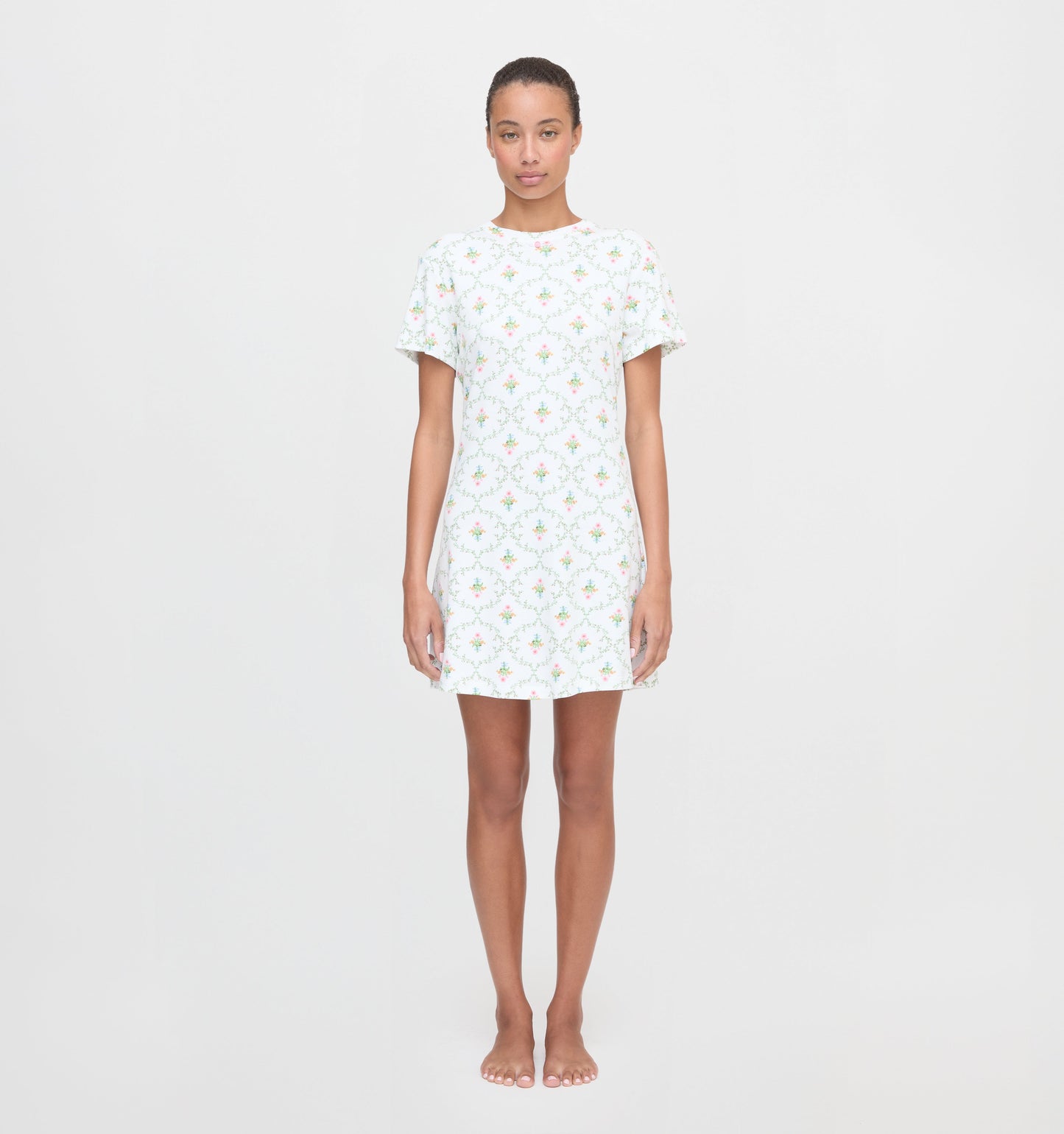 The Maggie Nightgown - Pastel Trellis