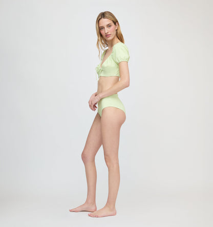 The Aurelia Bikini Set - Lime Gingham