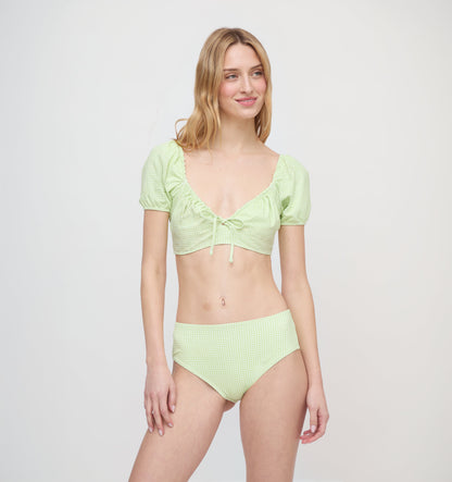 The Aurelia Bikini Set - Lime Gingham