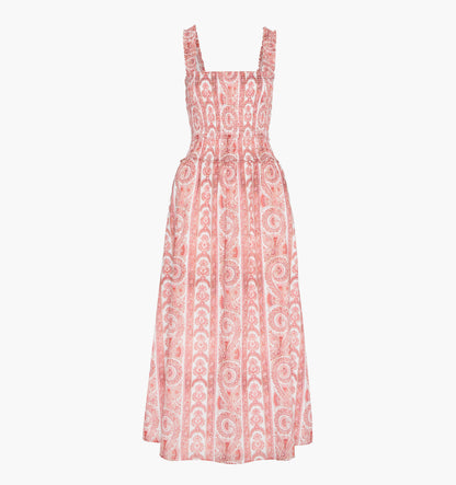 The Azalea Maxi Nap Dress - Coral Corsica Paisley
