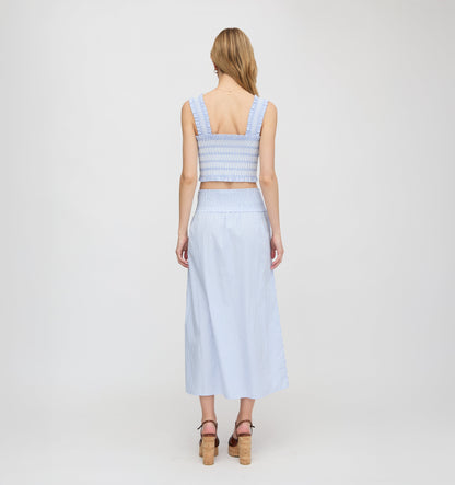 The Delphine Nap Skirt - Blue/White Stripe