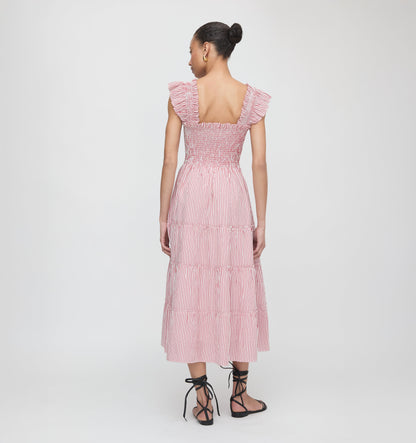 The Ellie Nap Dress - Red Ticking Stripe