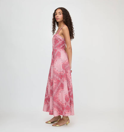 The Ezra Dress - Berry Paisley Scarf