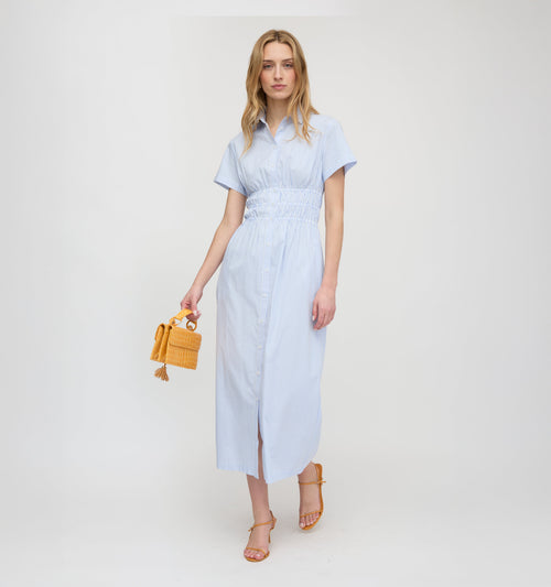 The Jamie Nap Dress - Blue/White Stripe