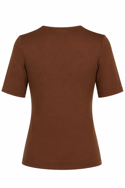 Anne Brown Elbow-Sleeve Top