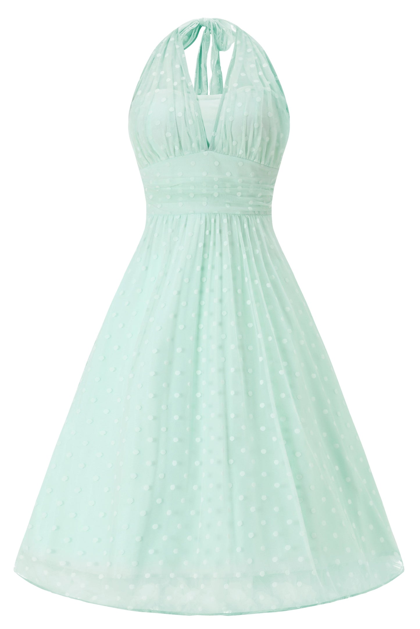 Dorothea Light Green Halter Dress