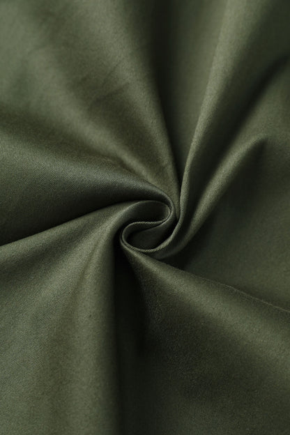 Mabel Olive Green Midi Shirt Dress
