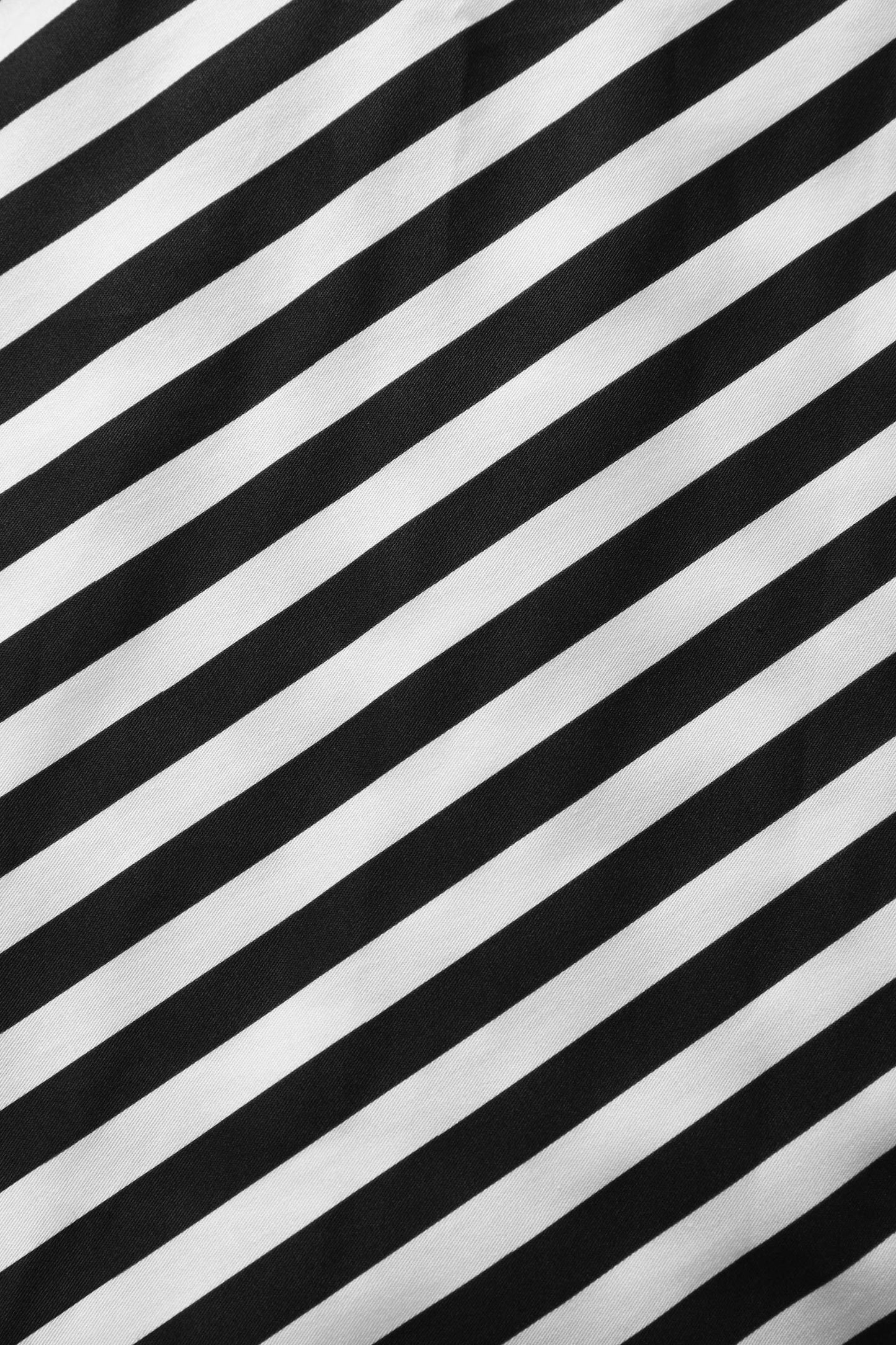Mollie Black Thin Striped Full Circle Shirt Dress