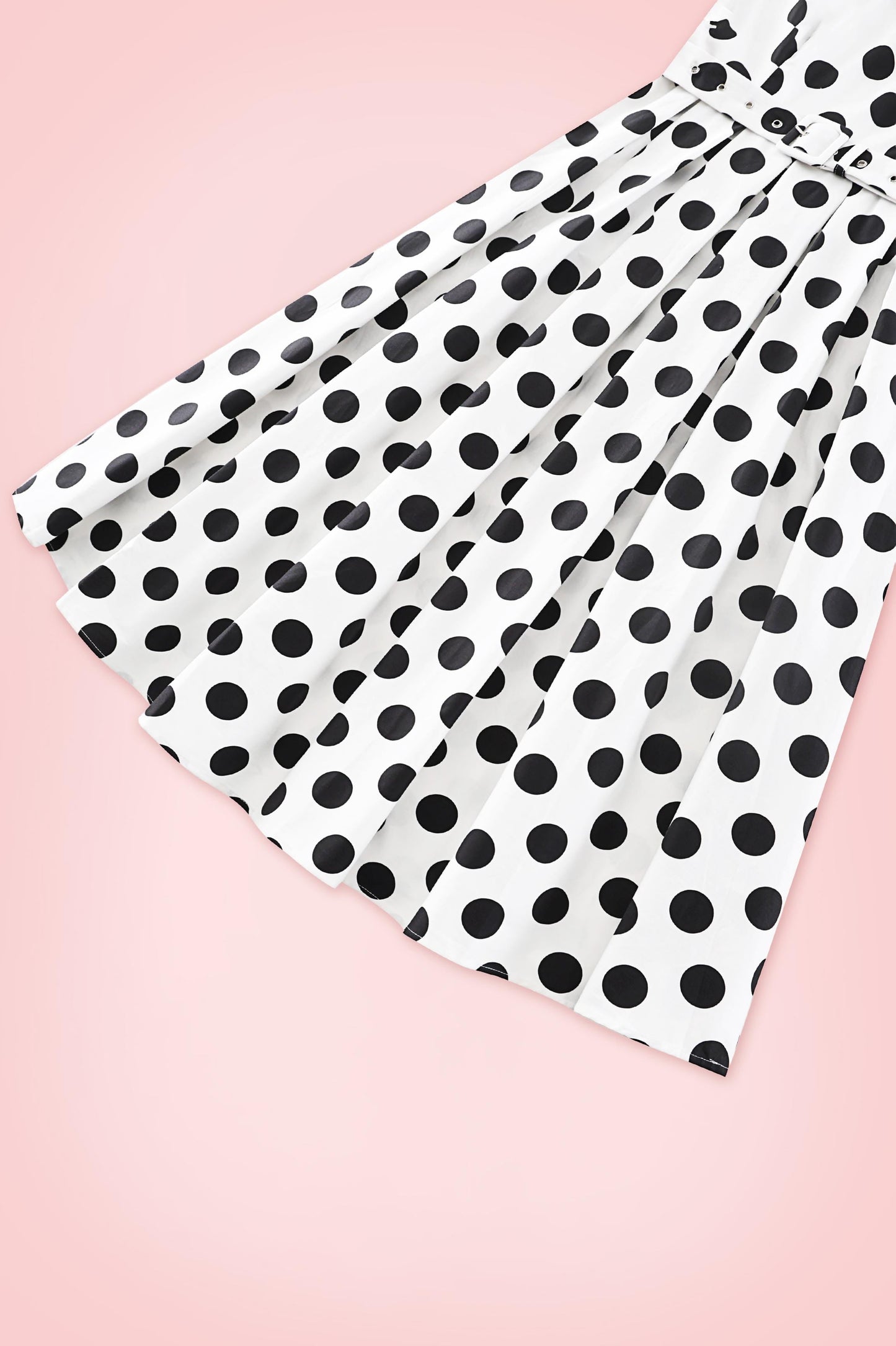 Helen White Polka Dot Cotton Midi Dress