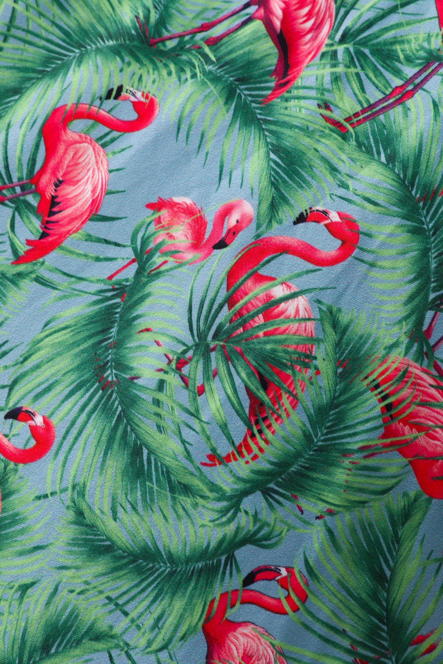 Matilda Flamingo Wrap Dress in Blue