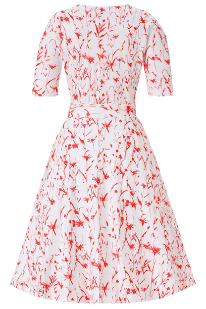 Matilda Meadow Wrap Dress in White