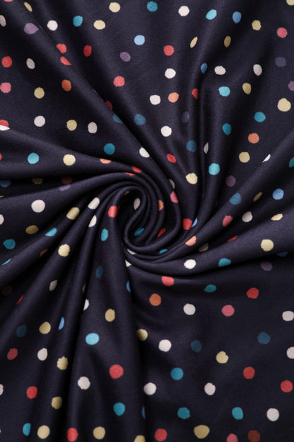 Julia 40s Polka Dot Midi Dress In Black