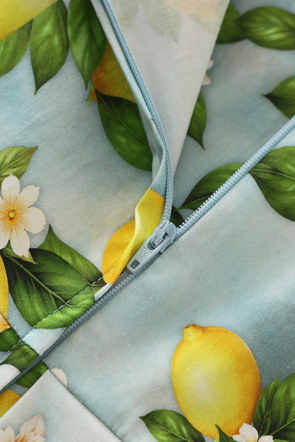 Ophelia Blue Lemon Midi Dress