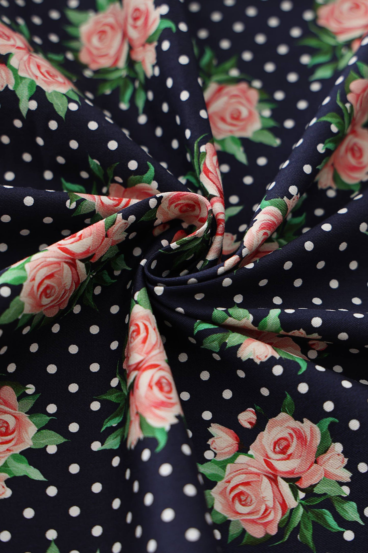 Ophelia Dark Blue Rose Midi Dress