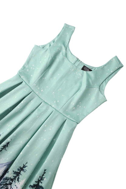 Amanda Alpine Forest Flared Dress