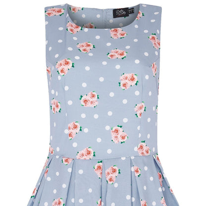 Annie Baby Blue Floral Swing Dress