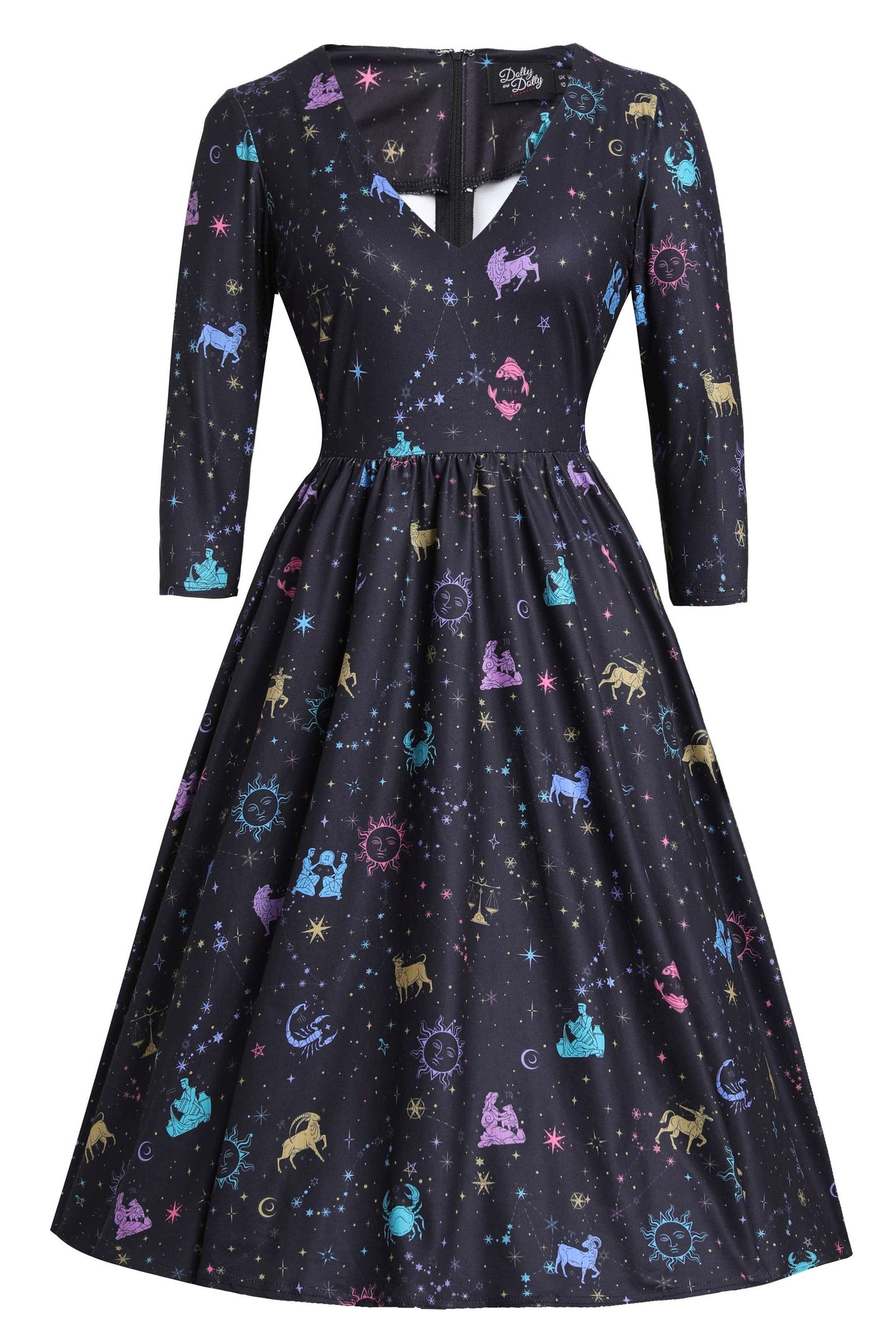 Billie Sparkly Horoscope Black Dress