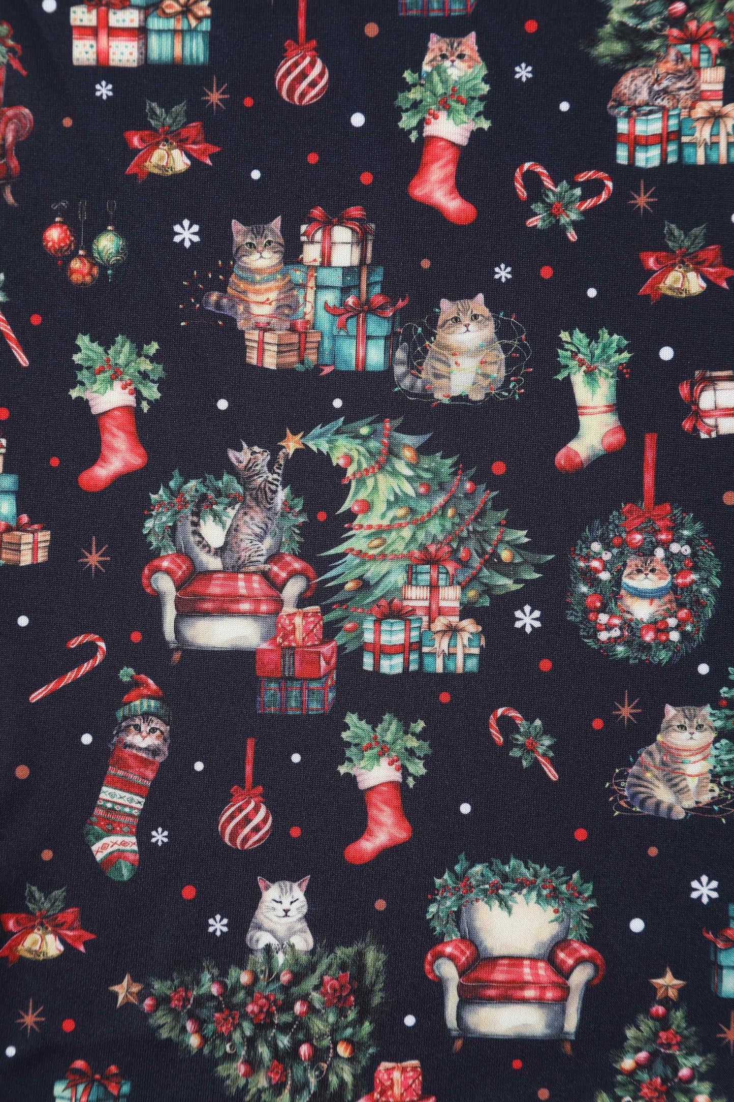 Lily Cats At Christmas Circle Dress
