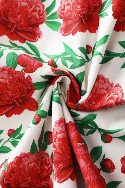 Mabel Vintage Rose Midi Shirt Dress