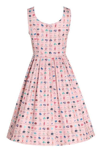 Amanda Gemstone Pink Swing Dress