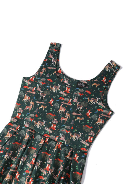 Amanda Green Woodland Fox & Deer Dress